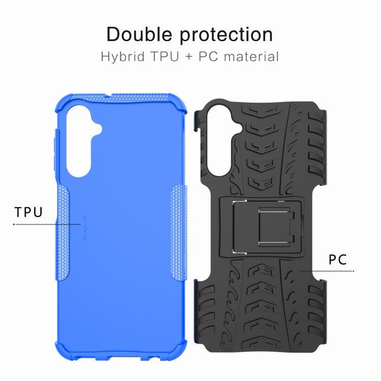 For Samsung Galaxy A24 4G Tire Texture TPU + PC Phone Case with Holder