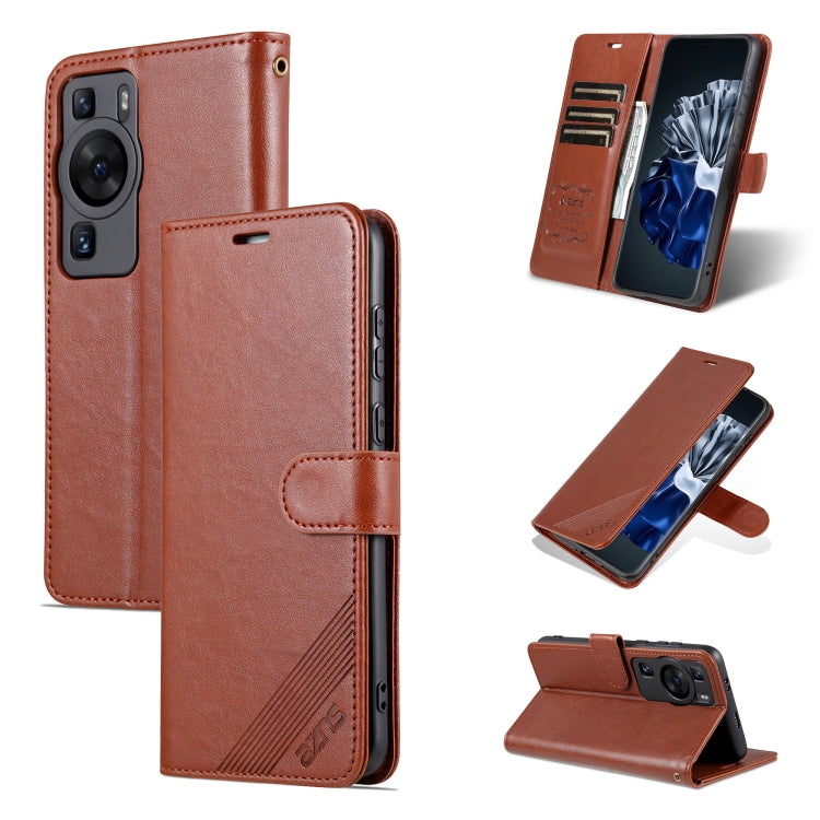For Huawei P60 / P60 Pro AZNS Sheepskin Texture Flip Leather Phone Case
