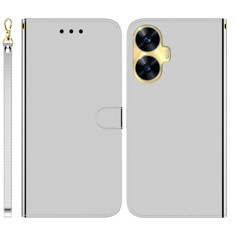 For Realme C55 Imitated Mirror Surface Leather Phone Case