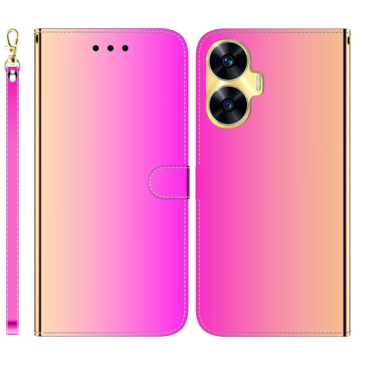 For Realme C55 Imitated Mirror Surface Leather Phone Case