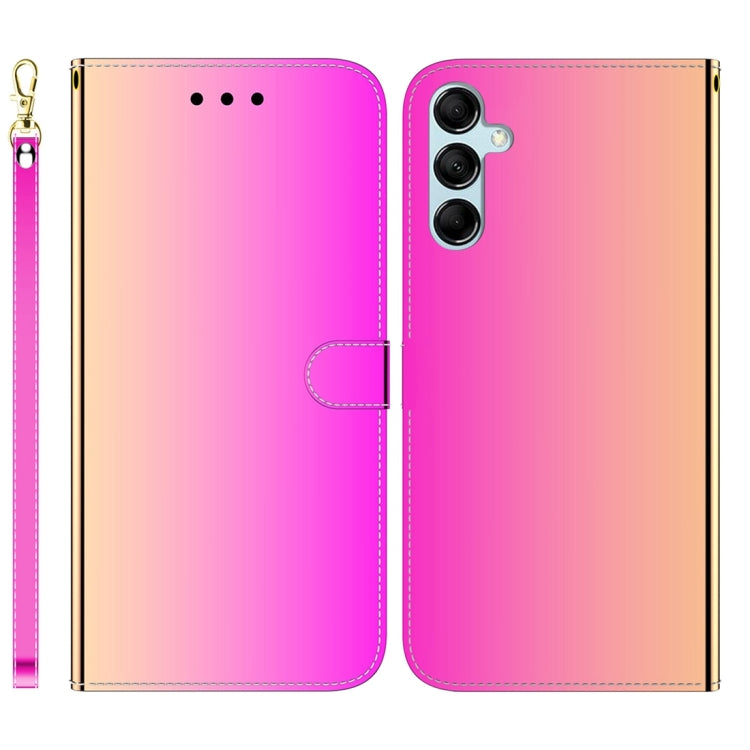 For Samsung Galaxy M14 Imitated Mirror Surface Leather Phone Case