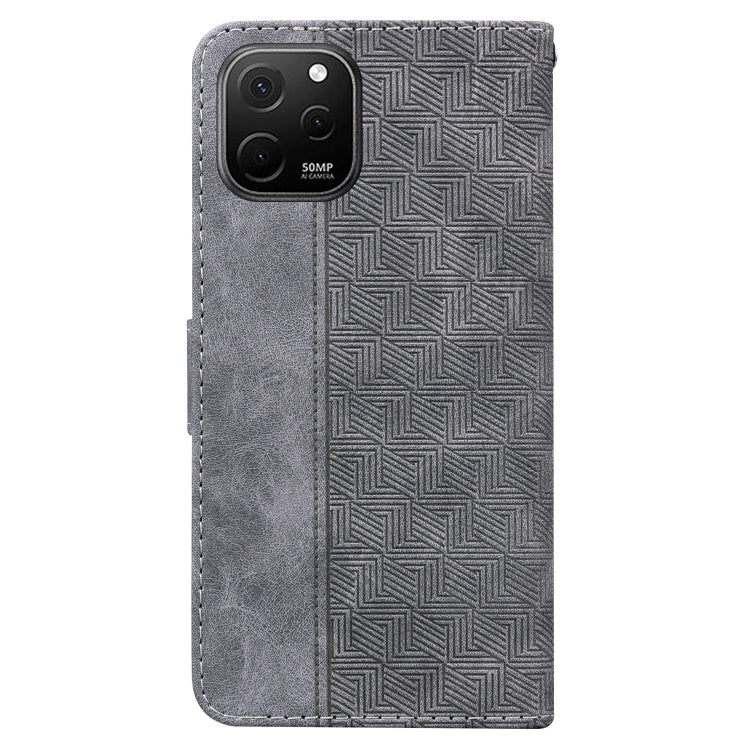 For Huawei nova Y61 / Enjoy 50z Geometric Embossed Leather Phone Case