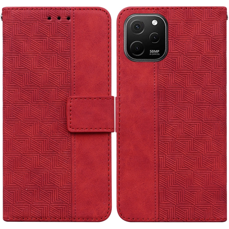 For Huawei nova Y61 / Enjoy 50z Geometric Embossed Leather Phone Case