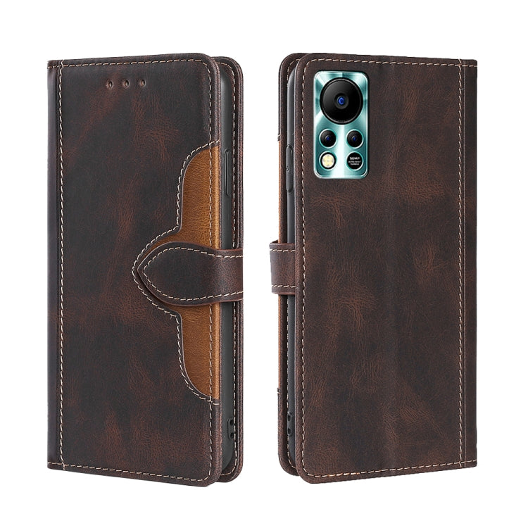 For Infinix Hot 11S NFC Skin Feel Magnetic Buckle Leather Phone Case