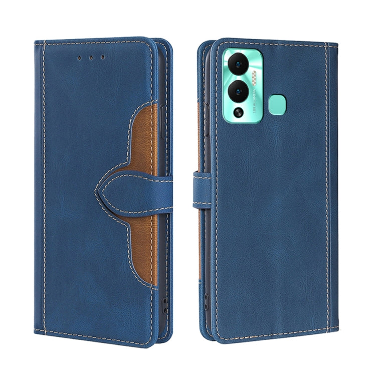 For Infinix Hot 12 Play Skin Feel Magnetic Buckle Leather Phone Case