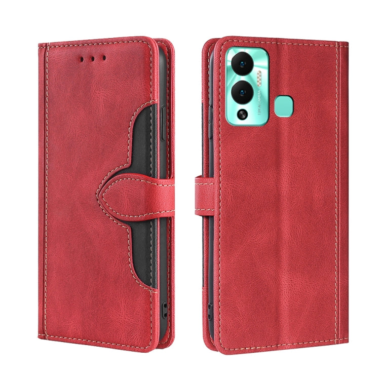 For Infinix Hot 12 Play Skin Feel Magnetic Buckle Leather Phone Case