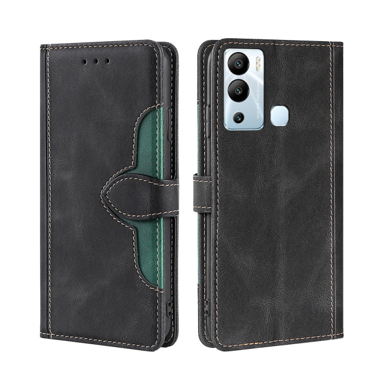 For Infinix Hot 12i Skin Feel Magnetic Buckle Leather Phone Case