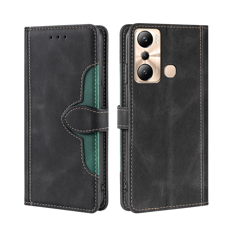 For Infinix Hot 20i Skin Feel Magnetic Buckle Leather Phone Case