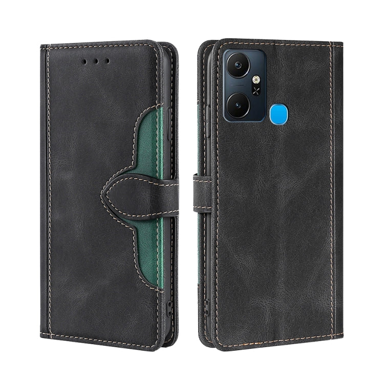 For Infinix Smart 6 Plus Skin Feel Magnetic Buckle Leather Phone Case