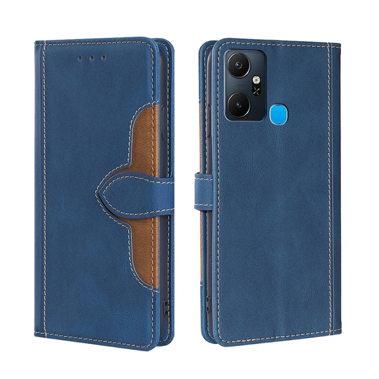 For Infinix Smart 6 Plus Skin Feel Magnetic Buckle Leather Phone Case