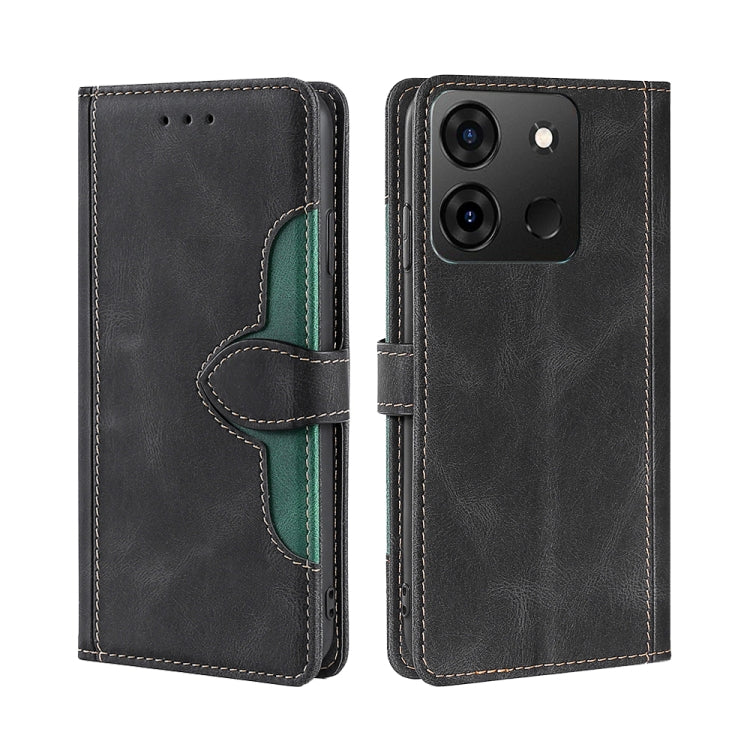For Infinix Smart 7 Skin Feel Magnetic Buckle Leather Phone Case
