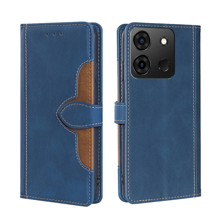 For Infinix Smart 7 Skin Feel Magnetic Buckle Leather Phone Case