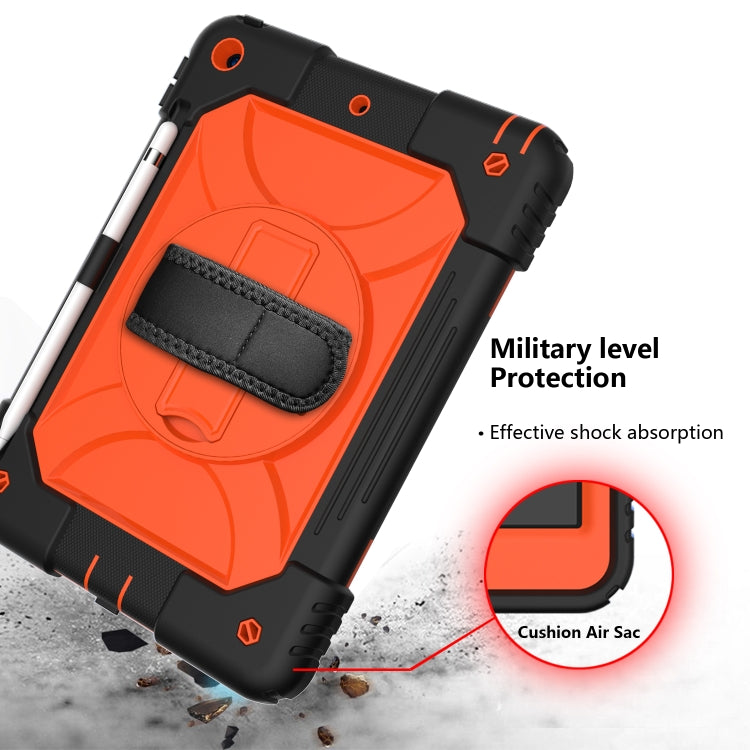 For iPad 10.2 Shockproof PC + Silicone Combination Case with Holder & Hand Strap & Shoulder