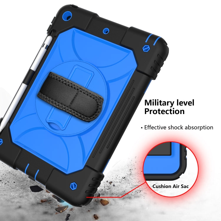 For iPad 10.2 Shockproof PC + Silicone Combination Case with Holder & Hand Strap & Shoulder
