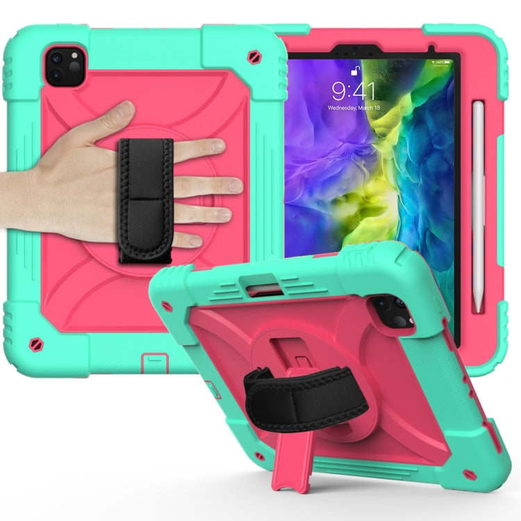 For iPad Pro 11 (2020) Shockproof  PC + Silicone Combination Tablet Case with Holder & Hand Strap & Shoulder strap