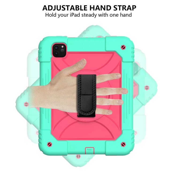 For iPad Pro 11 (2020) Shockproof  PC + Silicone Combination Tablet Case with Holder & Hand Strap & Shoulder strap