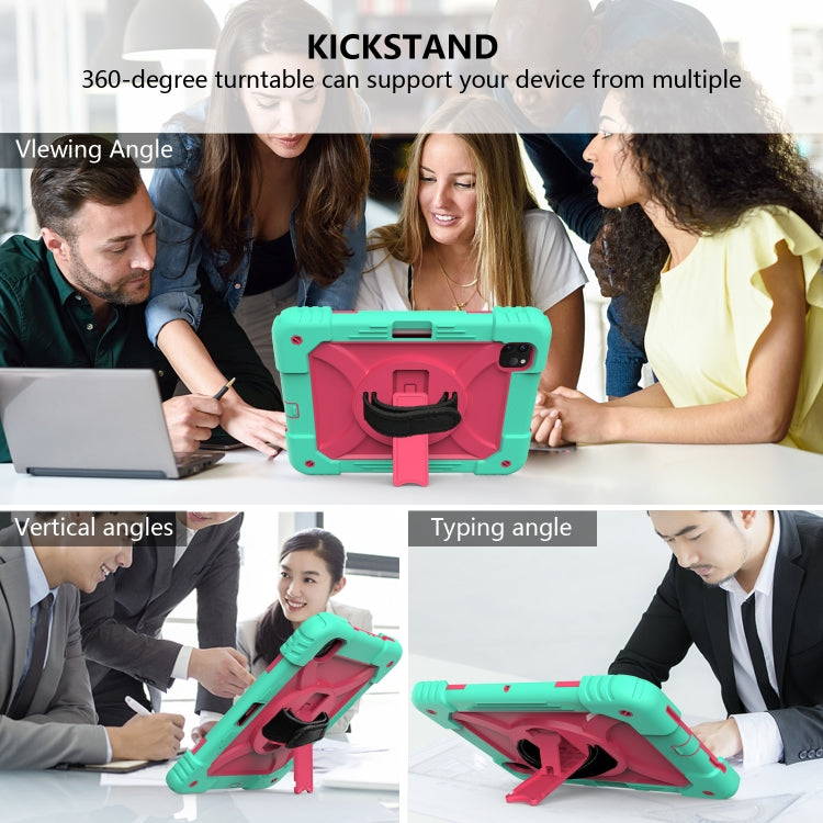 For iPad Pro 11 (2020) Shockproof  PC + Silicone Combination Tablet Case with Holder & Hand Strap & Shoulder strap