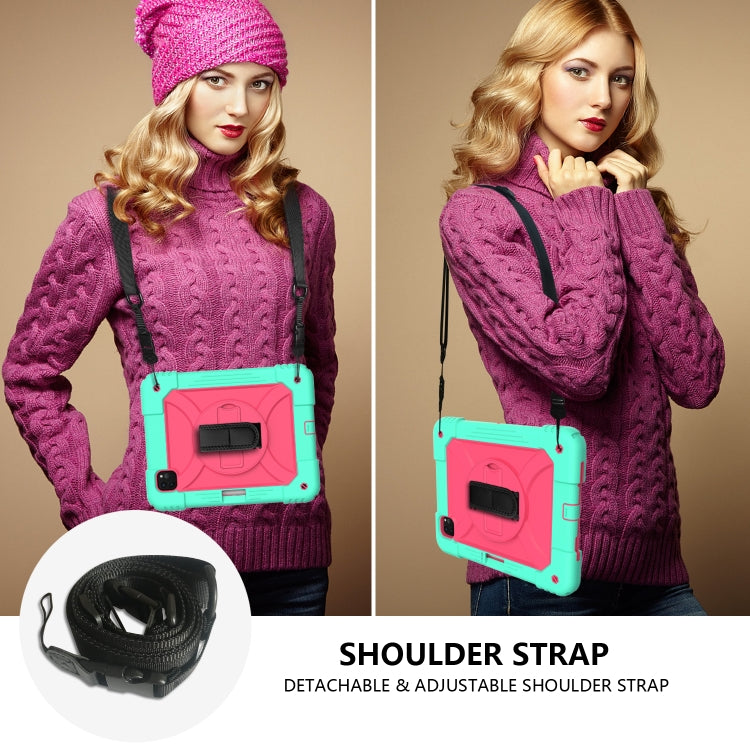 For iPad Pro 11 (2020) Shockproof  PC + Silicone Combination Tablet Case with Holder & Hand Strap & Shoulder strap