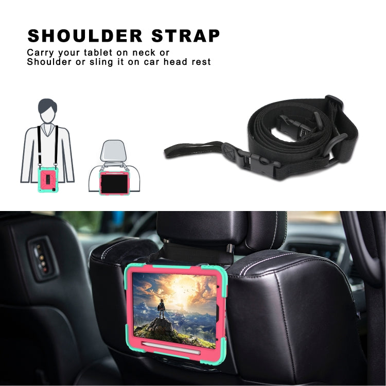 For iPad Pro 11 (2020) Shockproof  PC + Silicone Combination Tablet Case with Holder & Hand Strap & Shoulder strap