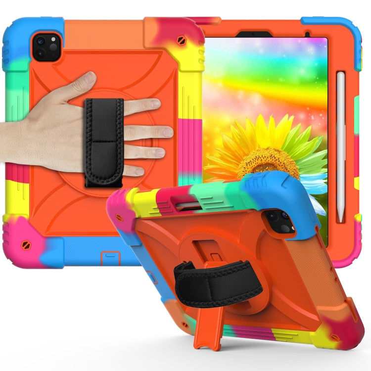 For iPad Pro 11 (2020) Shockproof  PC + Silicone Combination Tablet Case with Holder & Hand Strap & Shoulder strap
