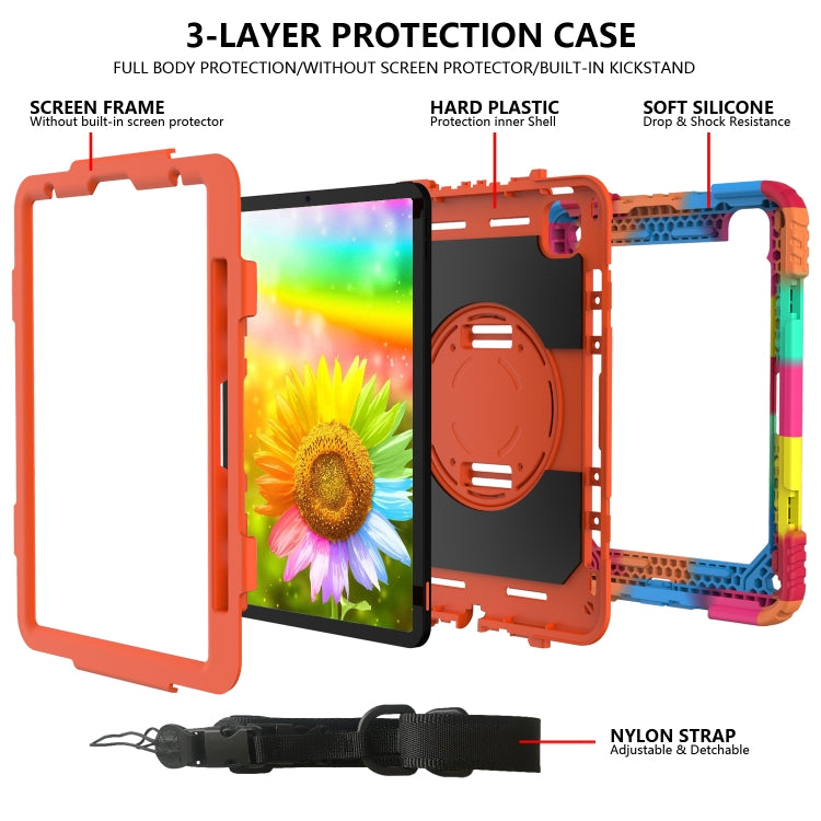 For iPad Pro 11 (2020) Shockproof  PC + Silicone Combination Tablet Case with Holder & Hand Strap & Shoulder strap
