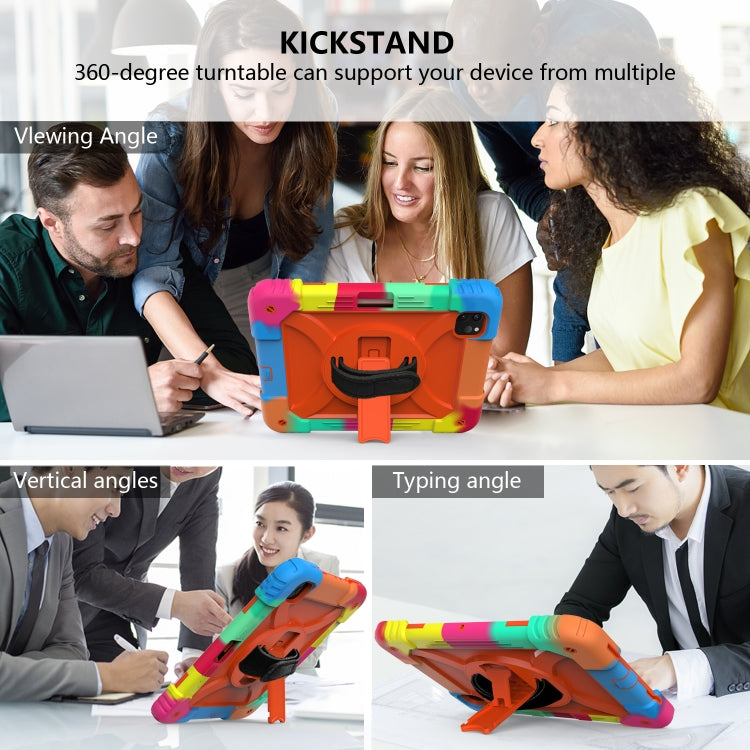 For iPad Pro 11 (2020) Shockproof  PC + Silicone Combination Tablet Case with Holder & Hand Strap & Shoulder strap