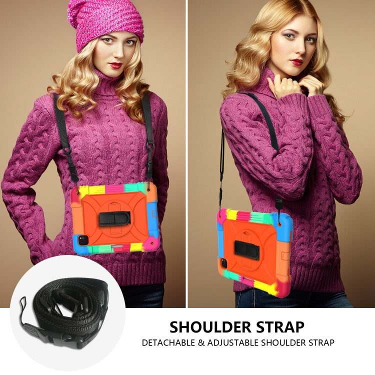 For iPad Pro 11 (2020) Shockproof  PC + Silicone Combination Tablet Case with Holder & Hand Strap & Shoulder strap