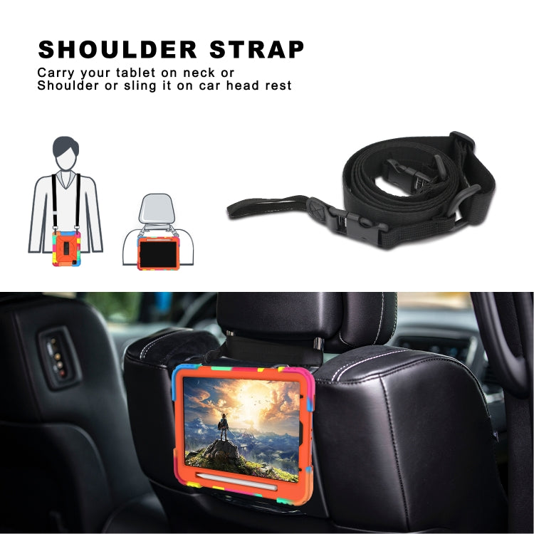 For iPad Pro 11 (2020) Shockproof  PC + Silicone Combination Tablet Case with Holder & Hand Strap & Shoulder strap