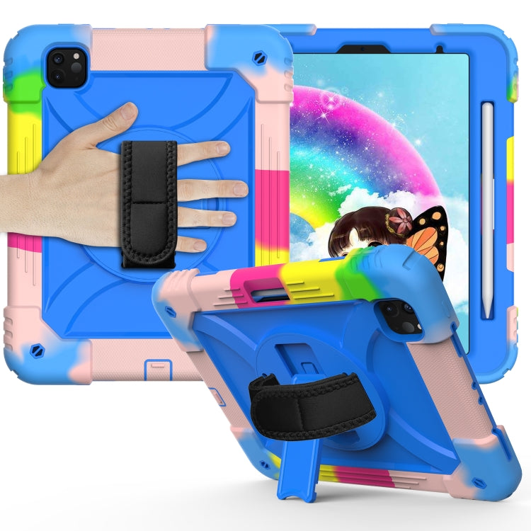 For iPad Pro 11 (2020) Shockproof  PC + Silicone Combination Tablet Case with Holder & Hand Strap & Shoulder strap