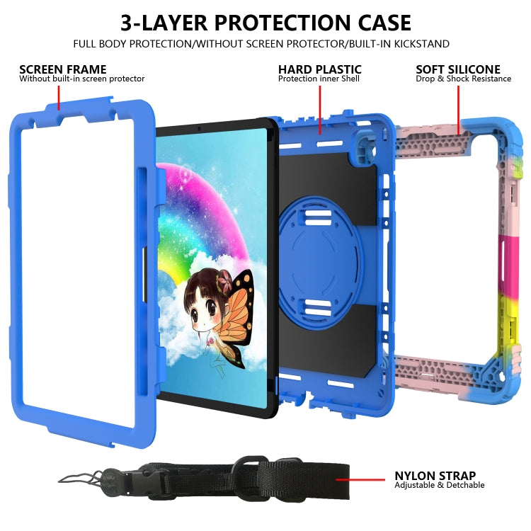 For iPad Pro 11 (2020) Shockproof  PC + Silicone Combination Tablet Case with Holder & Hand Strap & Shoulder strap