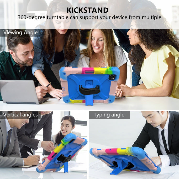 For iPad Pro 11 (2020) Shockproof  PC + Silicone Combination Tablet Case with Holder & Hand Strap & Shoulder strap
