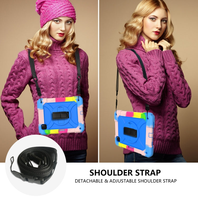 For iPad Pro 11 (2020) Shockproof  PC + Silicone Combination Tablet Case with Holder & Hand Strap & Shoulder strap