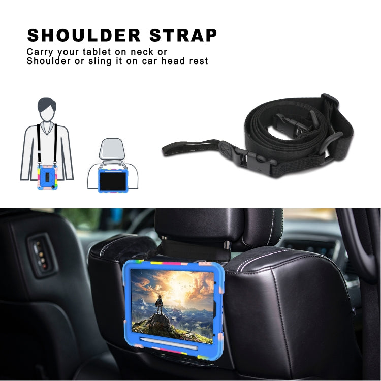 For iPad Pro 11 (2020) Shockproof  PC + Silicone Combination Tablet Case with Holder & Hand Strap & Shoulder strap