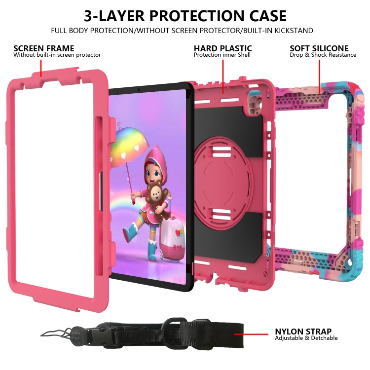 For iPad Pro 11 (2020) Shockproof  PC + Silicone Combination Tablet Case with Holder & Hand Strap & Shoulder strap