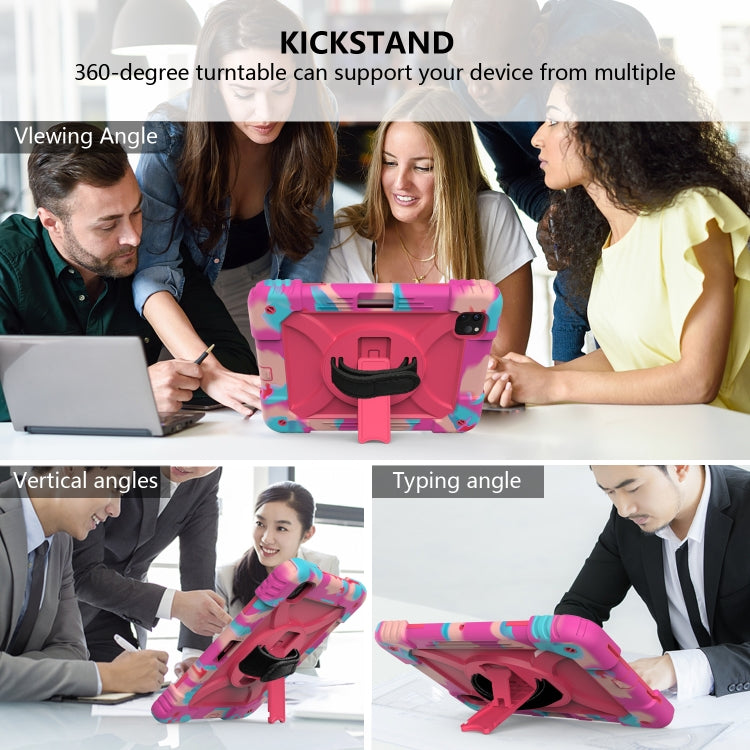 For iPad Pro 11 (2020) Shockproof  PC + Silicone Combination Tablet Case with Holder & Hand Strap & Shoulder strap