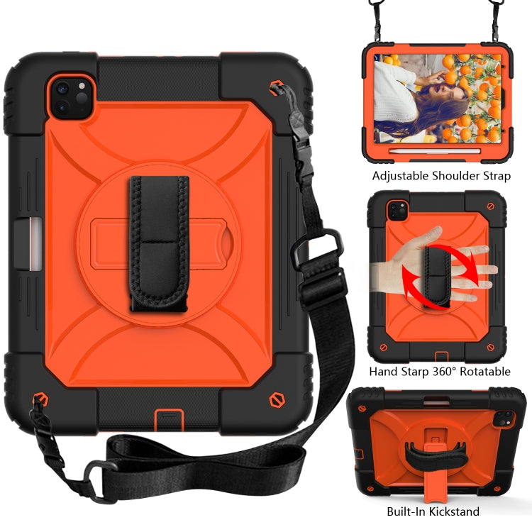 For iPad Pro 11 (2020) Shockproof  PC + Silicone Combination Tablet Case with Holder & Hand Strap & Shoulder strap