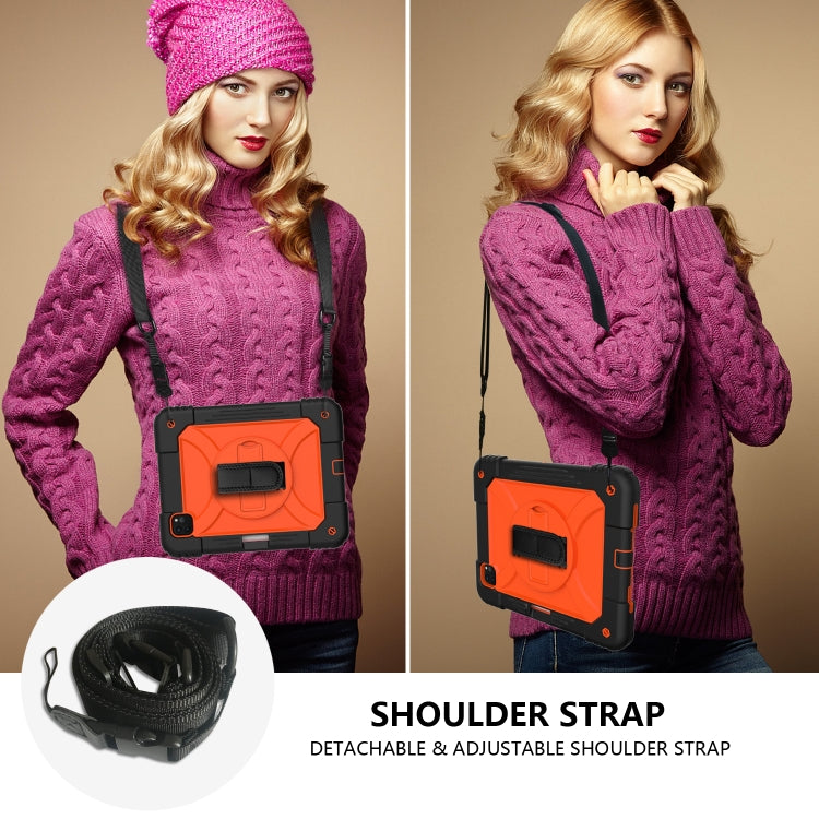 For iPad Pro 11 (2020) Shockproof  PC + Silicone Combination Tablet Case with Holder & Hand Strap & Shoulder strap