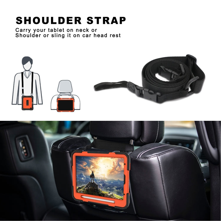 For iPad Pro 11 (2020) Shockproof  PC + Silicone Combination Tablet Case with Holder & Hand Strap & Shoulder strap
