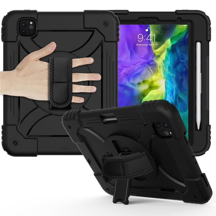 For iPad Pro 11 (2020) Shockproof  PC + Silicone Combination Tablet Case with Holder & Hand Strap & Shoulder strap