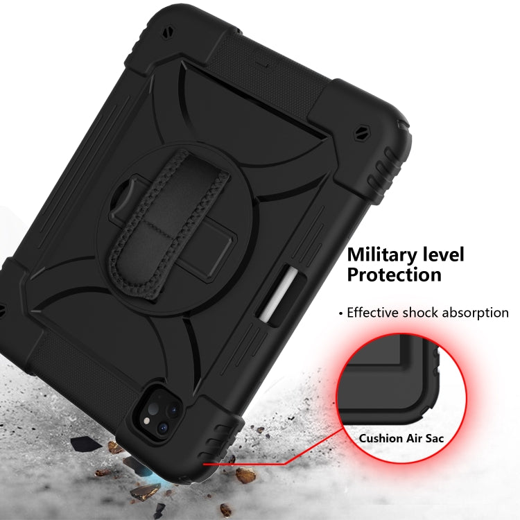 For iPad Pro 11 (2020) Shockproof  PC + Silicone Combination Tablet Case with Holder & Hand Strap & Shoulder strap
