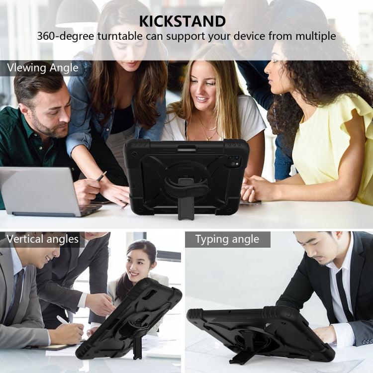 For iPad Pro 11 (2020) Shockproof  PC + Silicone Combination Tablet Case with Holder & Hand Strap & Shoulder strap