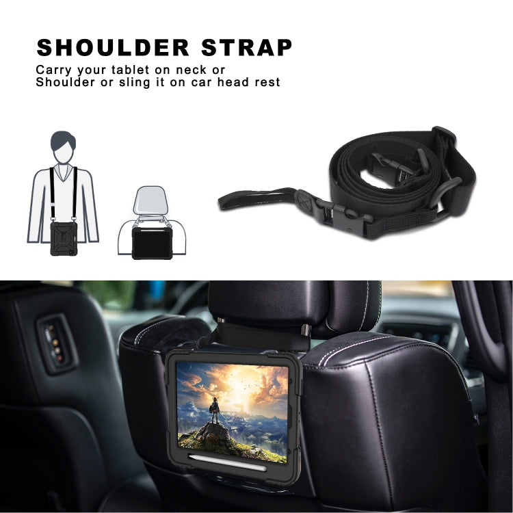 For iPad Pro 11 (2020) Shockproof  PC + Silicone Combination Tablet Case with Holder & Hand Strap & Shoulder strap