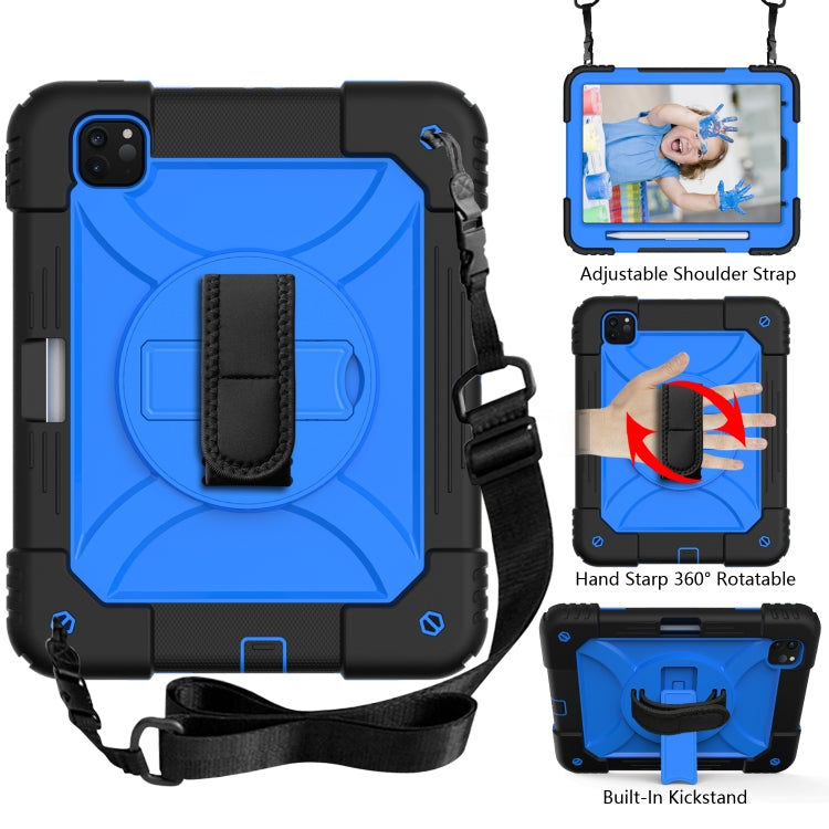 For iPad Pro 11 (2020) Shockproof  PC + Silicone Combination Tablet Case with Holder & Hand Strap & Shoulder strap