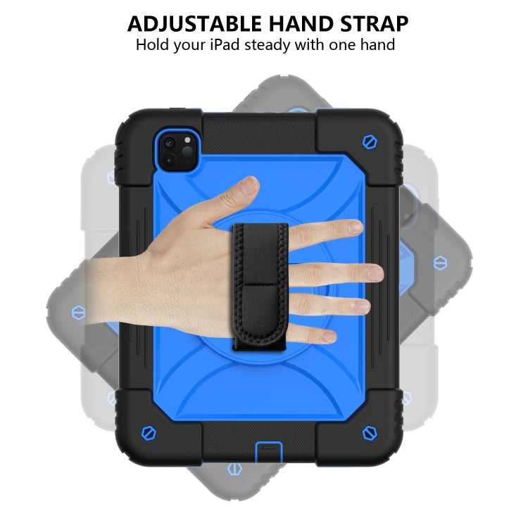For iPad Pro 11 (2020) Shockproof  PC + Silicone Combination Tablet Case with Holder & Hand Strap & Shoulder strap