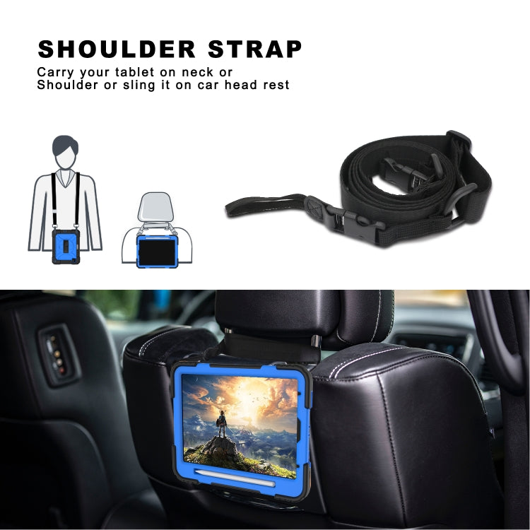 For iPad Pro 11 (2020) Shockproof  PC + Silicone Combination Tablet Case with Holder & Hand Strap & Shoulder strap
