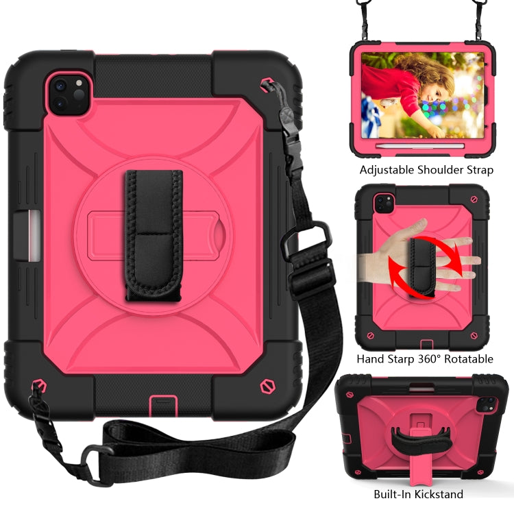 For iPad Pro 11 (2020) Shockproof  PC + Silicone Combination Tablet Case with Holder & Hand Strap & Shoulder strap