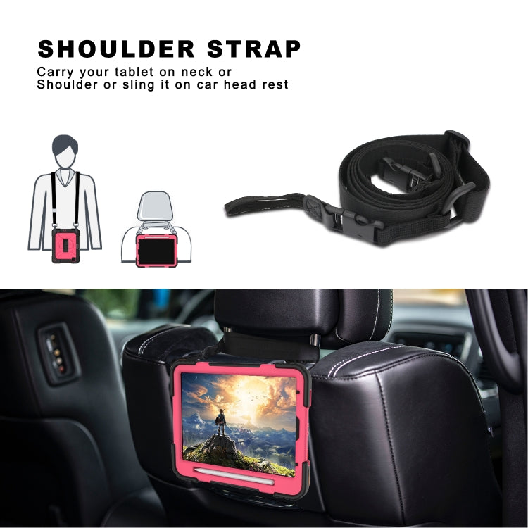For iPad Pro 11 (2020) Shockproof  PC + Silicone Combination Tablet Case with Holder & Hand Strap & Shoulder strap