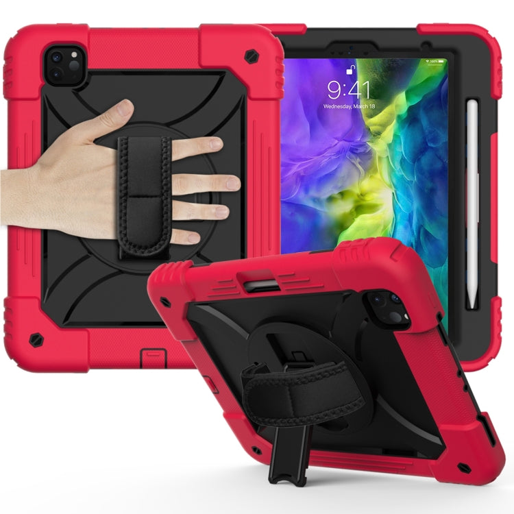 For iPad Pro 11 (2020) Shockproof  PC + Silicone Combination Tablet Case with Holder & Hand Strap & Shoulder strap