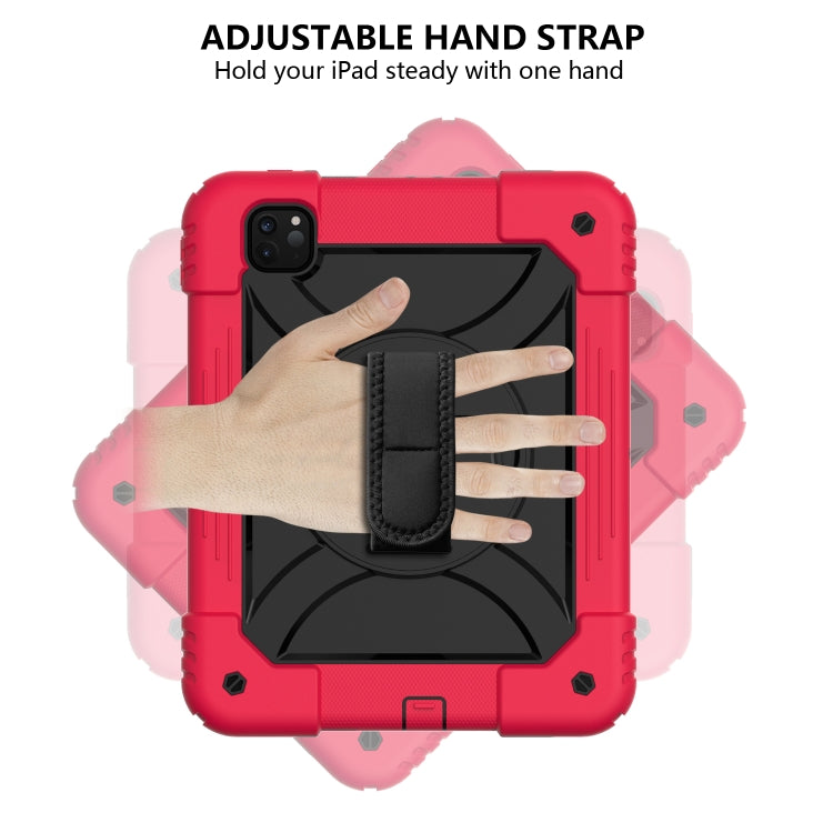 For iPad Pro 11 (2020) Shockproof  PC + Silicone Combination Tablet Case with Holder & Hand Strap & Shoulder strap