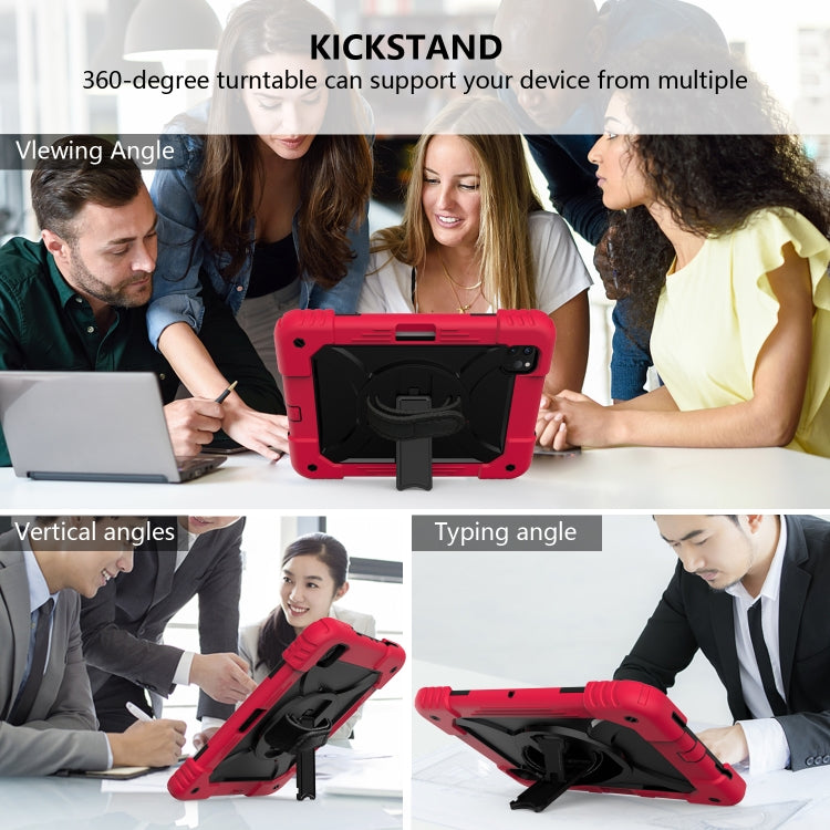 For iPad Pro 11 (2020) Shockproof  PC + Silicone Combination Tablet Case with Holder & Hand Strap & Shoulder strap